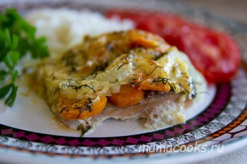 Рыба запеченная с овощами