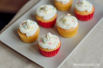 Капкейки с творожным кремом рецепт