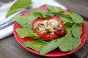 Перцы фаршированные мясом и фетой